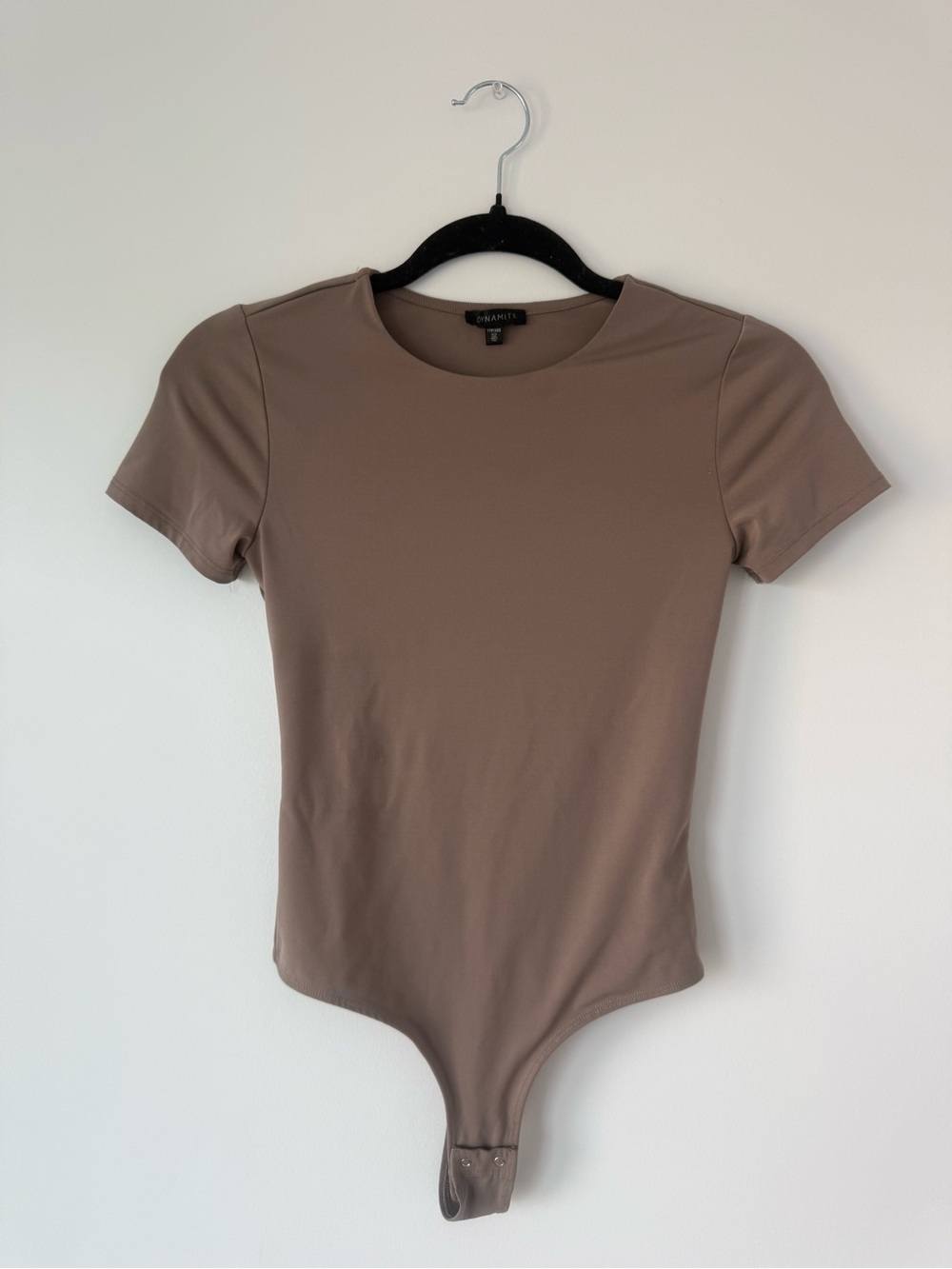 Dynamite Brown Short Sleeve Bodysuit